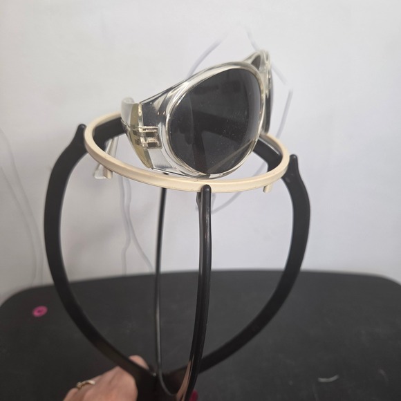 Arnette Hot Cakes Clear Wrap Sunglasses Vintage Italy Grey‎ Lens Sporty Retro